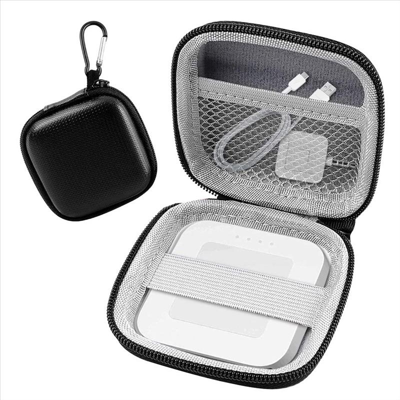 Headphone Ear Bud Earphone Headset Case Small Storage Organizer Carrying Pouch Bag with Carabiners